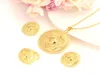 22 K Solid Gold Filled Star Polka Dot Jewelry Set Habesha Eritrean Women Wedding Fashion Ringörhängen Pendant6711427