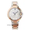 Unisex Dials Automatic Working Uhren Carter New Blue Ballon 18k Roségold Diamond Mechanical Watch Womens W3BB0006