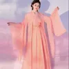 Etnische kleding oude brede mouw podium kostuum Guzheng dansvoorstelling oude verbeterde hanfu kostuum vrouwelijk Chinees traditioneel kostuum