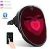 Maschera a LED Bluetooth Maschera Masquerade Toys Control RGB Light Up Testo di animazione per immagini fai -da -te Halloween Carnival di Natale C1898974