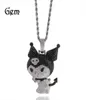 Gu Meng039 New Zircon Little Devil Kuromi Kulomi Carton Pendant Collier Personnalisé Collier dignant polyvalent 1942519567368