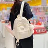 Backpack Students Bag Solid Color Nylon Multi tasca Piega Leisure giornaliera regolabile resistente ai graffi