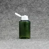 Botellas de almacenamiento 50 ml 100ml 150ml 200ml botella de mascotas verde vacío con tapa de gota jabón líquido cosmético recargable gel de ducha subbottling