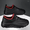 Casual Shoes STRONGSHEN Men Kitchen Clogs Chef Waterproof Rain Boots Outdoor Comfortable Flat Oil-proof Non-Slip Work Fishing