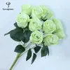 Flores de casamento 1 buquê 12 cabeças de seda rosas rosa artificial rosa multicolor para a mesa decoração de festa em casa falsa