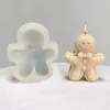 CANDOLE Gingerbread Man Stampo in silicone Nuovo Gingerbread Sugar Cake Candele fai -da -Te Prodotti per il Festival Mormo Regali di Natale Decorazioni di Natale