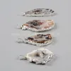 Hänge halsband trenda silverpläterade naturliga onyx druzy agate geode skiva för halsband stenhängen pärlor smycken tillbehör