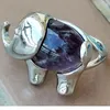 Pierścienie klastra Kryształ oka Tiger Lapis Lazuli Opal Aventurine Malachite Unakite Howlite Goldstone Carnelian Elephant Pierścień WFH875