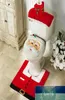 Santa Claus toalettstol täcker set juldekorationer för hem badrum produkt nyår navidad dekoration9812743
