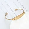 Wedding Bracelets Fashion Punk Style Women Jewelry Adjustable Gold color/Silver Color Leaf Beads Open Bangle Bracelet Cheap Wholesale