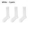 Women Socks Quality Summer Silk Cotton Stocking 3 Par Set OpenWork Långt tunt garn mjukt färskt andetag sömlös söt 5pairs/väska