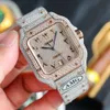 Hurtownia Super Clone Hip Hop 904L Stal nierdzewna mrożona w VVS moissanite Diamond Automatyczne zegarki mechaniczne dla mężczyzn