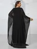 Runway -jurken Yisikado Giffniseti dames plus size kanten gewaden jurken lange sleve jurken voor avondfeestjurk herfst y240426