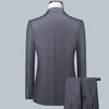 2024 Boutique Herr Fashion Business Blazer Vest Trousers Gentlemans Wedding Casual Professional Formal Suit 3 Piece S-5XL 240423