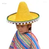ワイドブリム帽子bamboowoven Sombrero Hat Brimmed Children Halloween Party Headwear