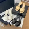 Sandálias de saltos de canal Moda Novos chinelos de estilo sexy slide slide slide