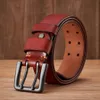 4,3 cm de largura grossa de cowskin cinturão genuíno para homens de alta qualidade cinto masculino fivela dupla fivela cowboy Business strap 240415