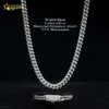 Beliebtes Miami Custom Diamond Clasp VVS Moissanit Halsketten Hip Hop Edelstahl Kubanische Kette