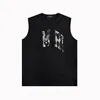 24SS NY DESIGNER MENS TANK TOPS TRENDY Märke ärmlösa t skjortor andningsbara och coola väst ZJBAM053 Benfraktur Böjd bokstav ihåligt tryck Västkläder