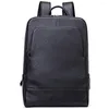 Sac à dos ouest anti-voleur en cuir masculin imperméable 15 ordinateur portable sac à dos man sacs de voyage de voyage pour adolescents mochila
