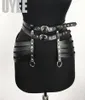 Femmes Uyee Pu en cuir Bodness Body Body Hobe Garters Beltes Bondage Bondage Punk Punk Ajustement STAPTS doubles LP0167769396