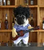 Lustige Haustier -Gitarrist -Cosplay -Hundekostüm -Gitarrist Dressing Party Halloween -Jahr Kleidung für kleine französische Katzen 3 Y2003306918846