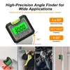 HuePar Digital Level Winkelmesser Magnetischer Protraktor -Neigungspegel -Winkel -Finder Winkel -Würfelspiegel Box mit Magnes 240429