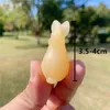 Decoratieve beeldjes Natuursteen en kristallen Figurine Geel Jade Quartz Cansel Dierstandbeeld Healing Gemstone Craft Gift Home