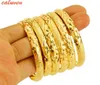 8mm 6pcs lote dubai Bangles de ouro para homens 24k Color Bracelets etíopes Jóias Africanas Jóias Saudi Casamento Árabe Presente 3111f5064485