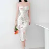 Urban Seksowne sukienki Eleganckie kwiaty drukowane sukienki dla kobiet moda na ramię bez pleca
