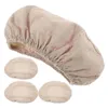 Ensembles de vaisselle 4pcs Couvercle d'épreuves de pain au pain pâte Basket liner de boulangerie Forme ovale (adaptée à un panier de 30 cm)