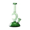 Headshop888 GB035 Glazen water Bong ongeveer 18 cm Hoogte Groene halve maanvormige Dab rig rookpijp water