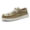 Buty swobodne Wygodne płótno Mężczyzniki Mocassin Homme Moccasins Summer Streetwear Plus duży rozmiar 48 49 50