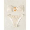 Dames badkleding nieuwe strapless split driehoek bikini zwempak batch