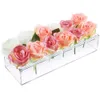 Прозрачная акриловая цветочная прямоугольная ваза для обеденного стола Свадебное украшение розовая подарочная коробка с легкими цветочными вазами дома 240429