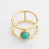 Cluster Rings S 9 2 5 Ring Vintage Natural Blue Turquoises For Women/Men Antique Double Layer Finger Jewelry