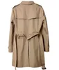 Men's Trench Coats Designer Sanderson edition mens mid length trench coat Long Trench Coat Loose Jacket Windproof Overcoat