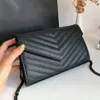 Tasarımcı Çanta Lüks Çanta Çantalar Hafada Kadın Moda Çapraz Vücut Timsah Tote Zarfı Messenger Siyah Calfskin Klasik Çanta Çantaları