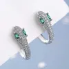 Kolczyki Srebrne luksusowe kolczyki węża kolczyka pierścienia do uszu dla kobiet biżuteria kobiet 230831