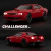 1 32 Dodge Challenger Hellcat Redeye Muscle Muscle Muscle Modèle Sound et Light Childrens Toy Collectibles Cadeau d'anniversaire 240430