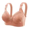 Bras New Lace Sexy No STL Ring Gathering Anti Sagging Soft and Conforty Adjudable Womens Large Bra Y240426