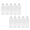 Storage Bottles 10 Pcs Transparent Aluminum Cap Bottle Plastic Reusable Cosmetics Juice Drink Travel Liquid Mini Containers