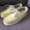 Casual Shoes Leather Shoe For Men Beige Boat Man Fashion Young Comfortable Flats Mens