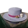 Szerokie brzegowe czapki wiadra kapelusze nowe styl damskie letnia strat hat francuski płaski top kwiat straż plażowy kapelusz duży brązowy kapelusz j240429