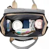 Fashionable Mommy Bag Folding Baby Bed Mother Large Capacity Portable Milk Bottle Diaper Double Shoulder Moms 240416