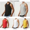Camiseta masculina camisetas camisetas masculinas diariamente fitness de fitness interno músculo leve ao ar livre de poliéster liso sem mangas e respirável suave
