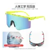 Al por mayor lente barata de una pieza de ciclismo de ciclismo VIPER VIPER Gafas de sol en marco negro Sports Sports Eyewear for Men Women Unisex