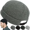 Beanie/Skull Caps Baseball Cap Man Sticked Beanie Warm Soft Winter Hats Landlord Hip Hop Hat Skull Baggy Melon Caps Outdoor Cotton Rolled Bonnet D240429