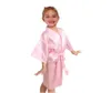 Enfants satin rayonne solide kimono robe peignoir enfants de nuit pour le mariage de fête de spa anniversaire 3075516