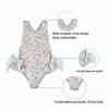 Niñas trajes de baño amoi bebé una pieza estampado linda playa bikini bywimwear baby girluits 2-7y biquini infantil menina 240422